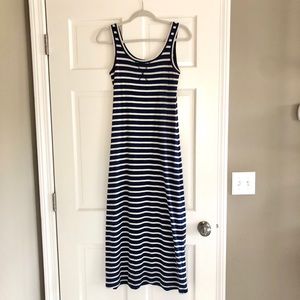 LOFT Striped Maxi Tank Dress
